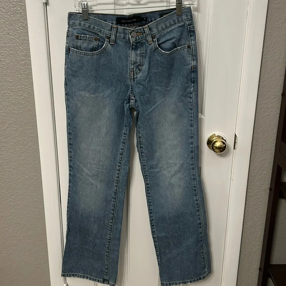 Calvin Klein Jeans Denim - Calvin Klein Women’s (2) Bootcut Distressed  Mid Rise Denim Jeans